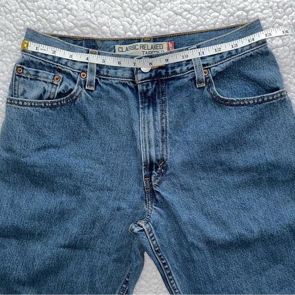 VTG LEVI’S 550 classic relaxed tapered 90s Mom jeans high waist medium wash 10 - Picture 9 of 10